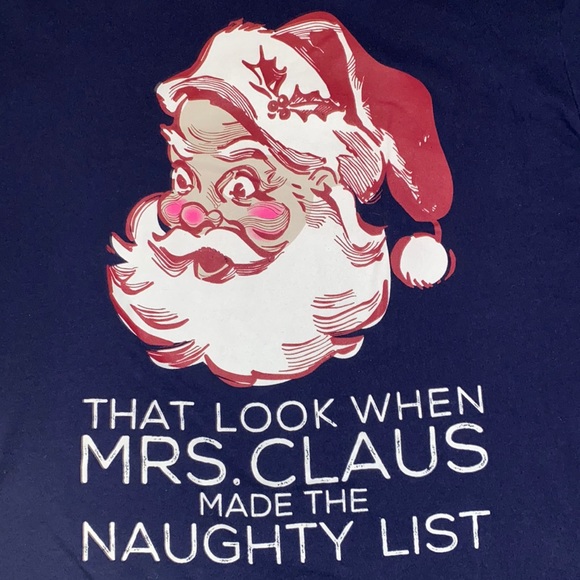 Hilarious Mrs Claus Naughty List T-Shirt - Picture 4 of 7
